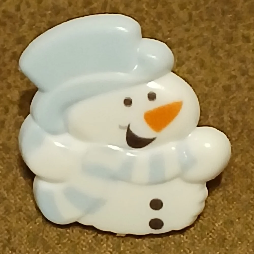 Child's Plaatic Snowman Ring with Orange Nose Adjustable